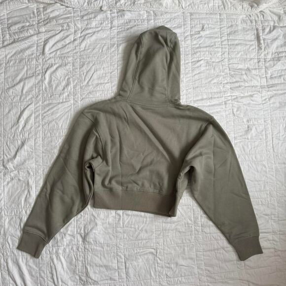 Sage green cropped hoodie sweatshirt Raw gear sz med gorpcore minimalist earthy - Picture 6 of 6